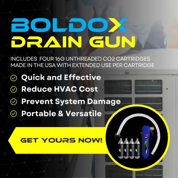 Key Features for Boldox Drain Gun Blue featuring Hose & 4 CO2 cartridges