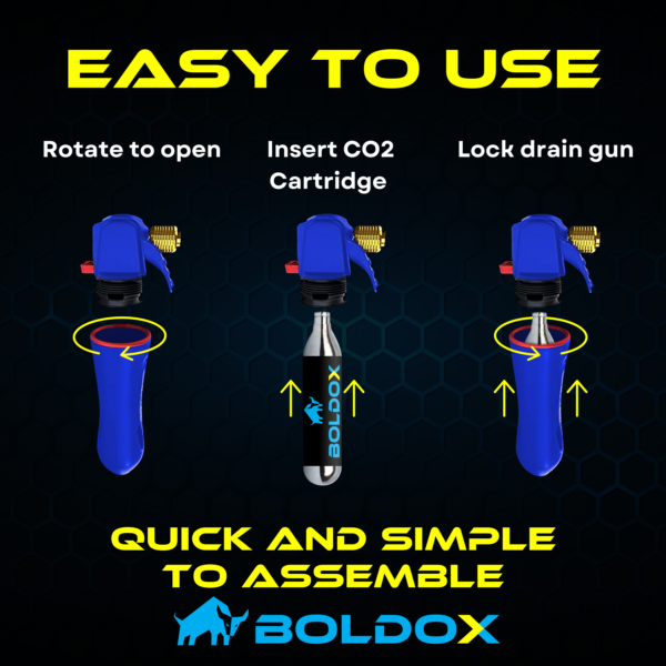 CO2 Instructions: Inserting into the Drain Gun