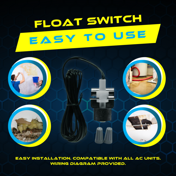 Infographic: AC Pan Float Switch Wire Nuts Included - BOLDOX Water Leak Detector for Condensate Drain Pans & Air Conditioner Drip Pan - HVAC Safety Switch Flood Water Sensor for AC Drain Pan - Wet Switch HVAC ToolAC Pan Float Switch Wire Nuts Included - BOLDOX Water Leak Detector for Condensate Drain Pans & Air Conditioner Drip Pan - HVAC Safety Switch Flood Water Sensor for AC Drain Pan - Wet Switch HVAC Tool