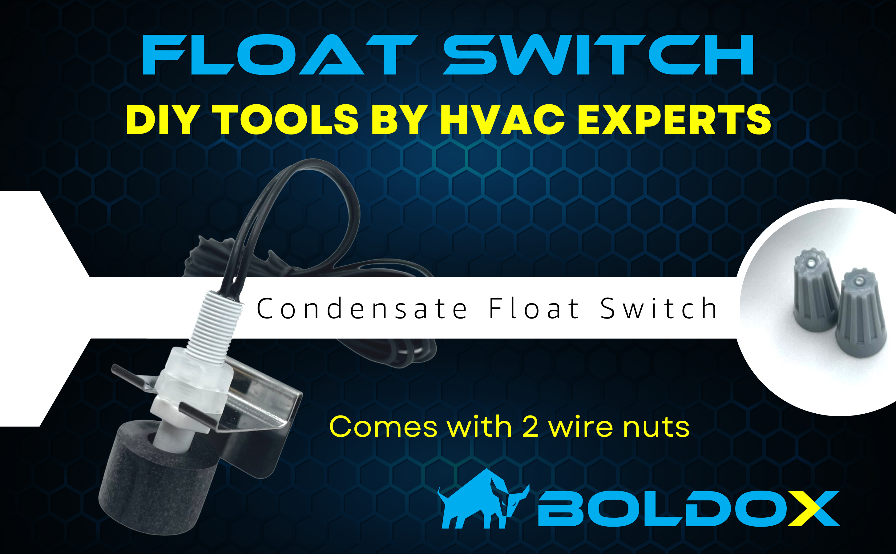 Infographic: AC Pan Float Switch Wire Nuts Included - BOLDOX Water Leak Detector for Condensate Drain Pans & Air Conditioner Drip Pan - HVAC Safety Switch Flood Water Sensor for AC Drain Pan - Wet Switch HVAC ToolAC Pan Float Switch Wire Nuts Included - BOLDOX Water Leak Detector for Condensate Drain Pans & Air Conditioner Drip Pan - HVAC Safety Switch Flood Water Sensor for AC Drain Pan - Wet Switch HVAC Tool