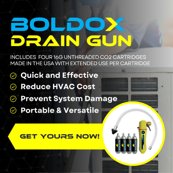 Key Features for Boldox Drain Gun Blue featuring Hose & 4 CO2 cartridges